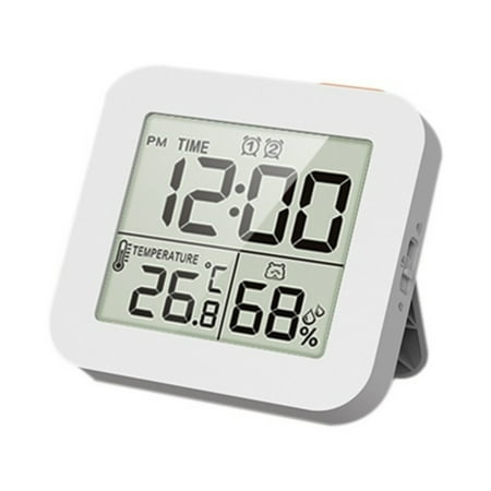 MagicXflow Digital Shower Clock, Bathroom Timer with Alarm, Waterproof Clocks for Bathroom, Kitchen Timer Clocks, Thermometer Hygrometer Wall Clock, Radio-Controlled Clock