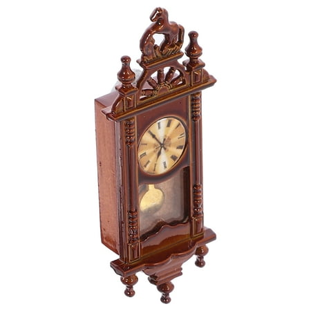 Mini Grandfather Clock Dolls House Furniture Vintage Decor Mini Pendulum Clock Mini Clocks Miniature Mantel Clock