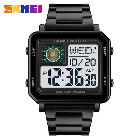 SKMEI Countdown Double Time Watch 2033 Digital Chronograph 30m Waterproof Alarm Clock Suitable for All