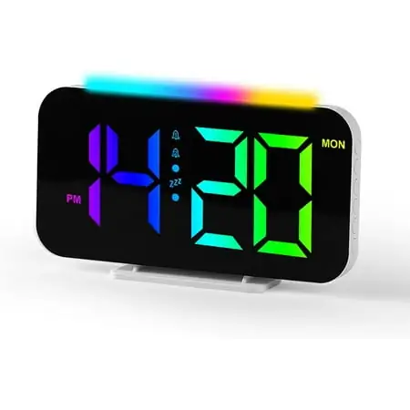 Super Loud Alarm Clock for Heavy Sleepers Adults, LED Digital Clock with Night Light,Snooze,Adjustable Volume,Dimmer,12/24Hr,Small Alarm Clocks for Bedrooms Desk