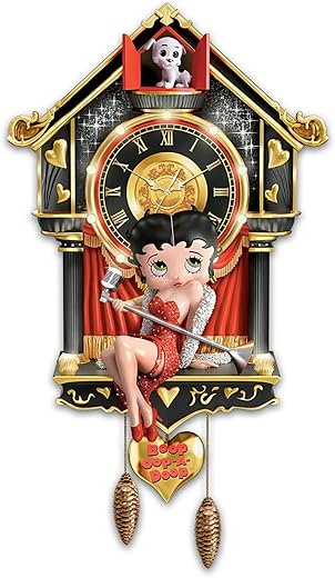 The Bradford Exchange Sculpted Betty Boop Cuckoo Clock with Lights and Sound