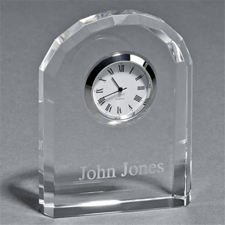 3.75 x 3.25 in. Optic Crystal Arched Clock