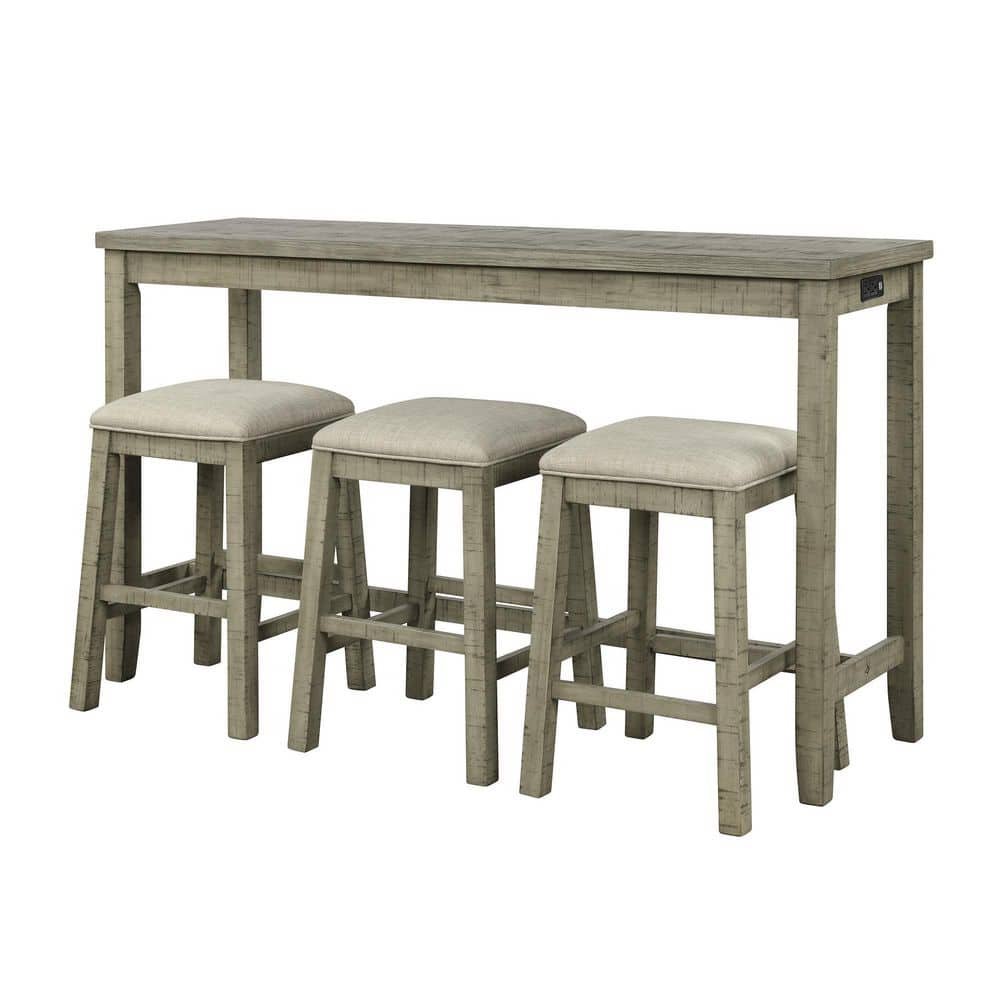 4-Piece Wood Outdoor Bistro Set