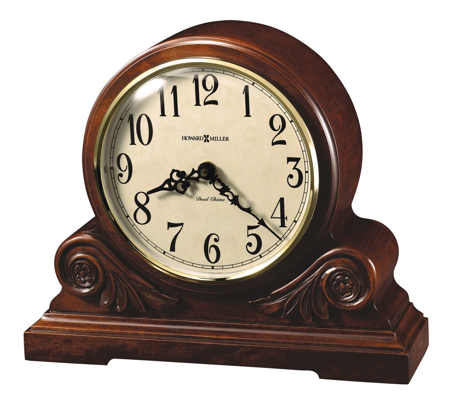 635-138 "DESIREE"--HOWARD MILLER TABLE MANTEL CLOCK IN AMERICANA CHERRY 635138