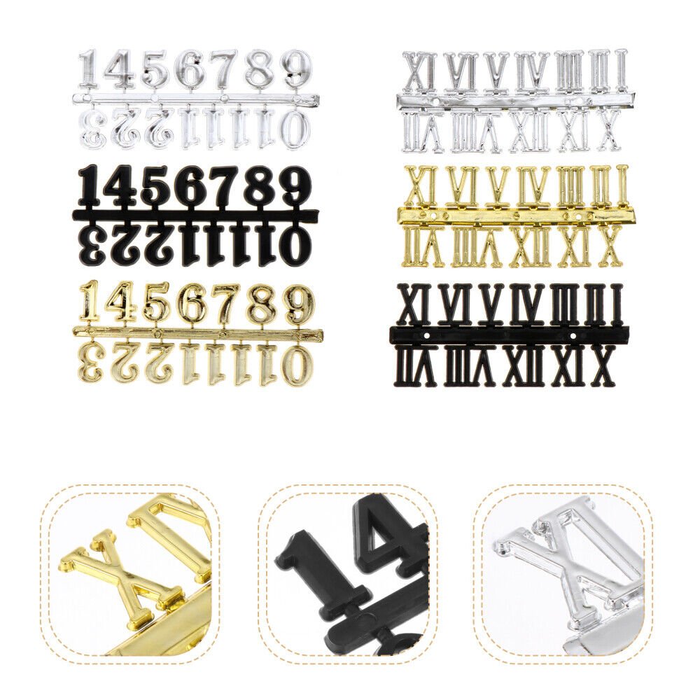 6 Pcs Sticky Numbers Clocks Kit Wall Accessories Numeral Plates
