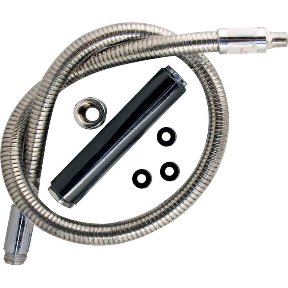 71404 Pre-Rinse 44 in. Stainless Steel Flexible Hose with Handle and Adapter...