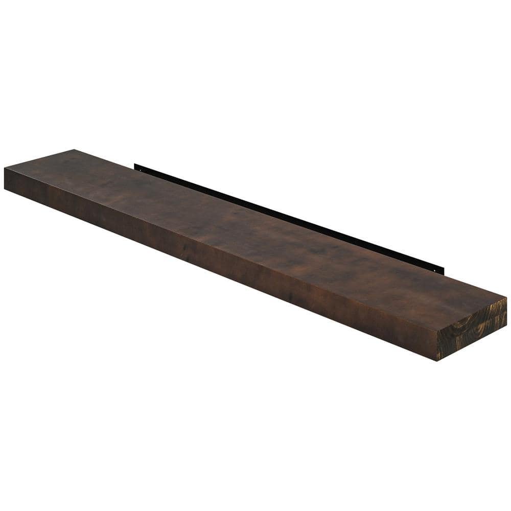7.75 in. D Corner Moulding Fireplace Mantel, Floating Farmhouse Solid Fir Wood...