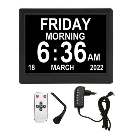 8.7inch Digital Day Calendar Clock Auto Dimming Large Display Medication Reminders Dementia Calendar Clocks 110?240V US Plug