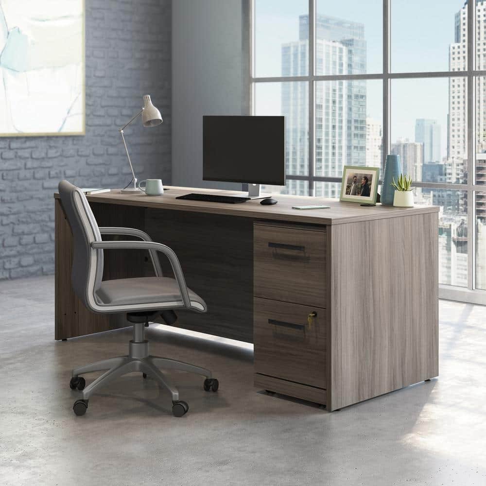 Affirm 71.102 in. x 30 in. D Hudson Elm Desk with (Assembled)...