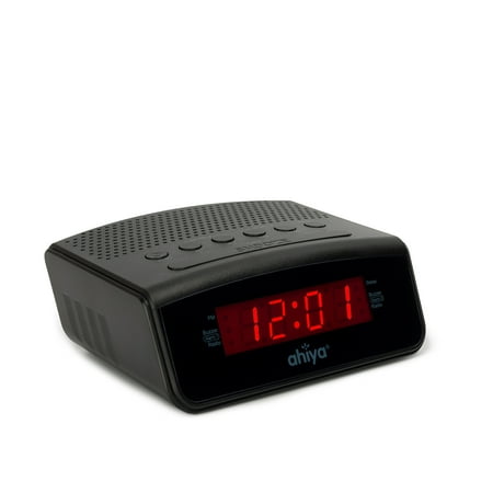 ahiya Digital Alarm Clock, FM Radio Clock, Preset Station Sleep Timer Snooze, USB Charging Port, Backup Battery, Clock Radios For Home Kitchen Bedside