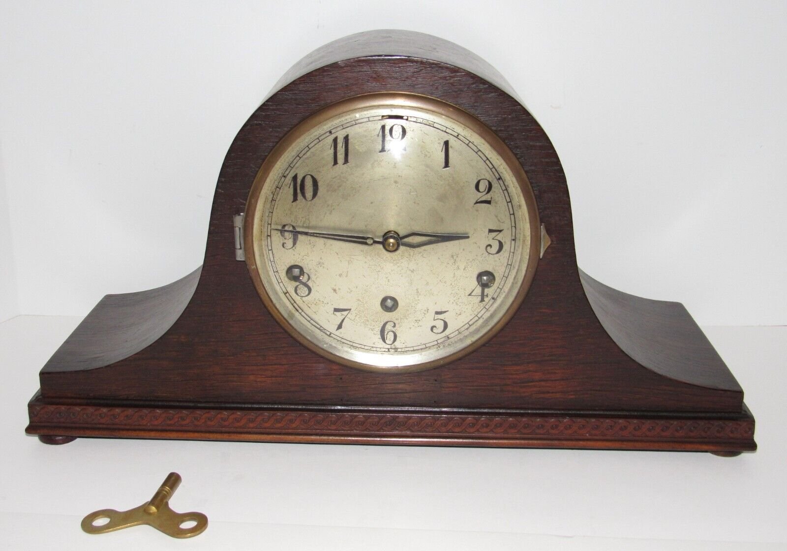 Antique German Quarter Hour Westminster Chime Mantel Clock 8-Day