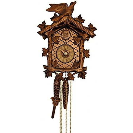 Anton Schneider 8 Day Cuckoo Clock 16 Leaves, Bird