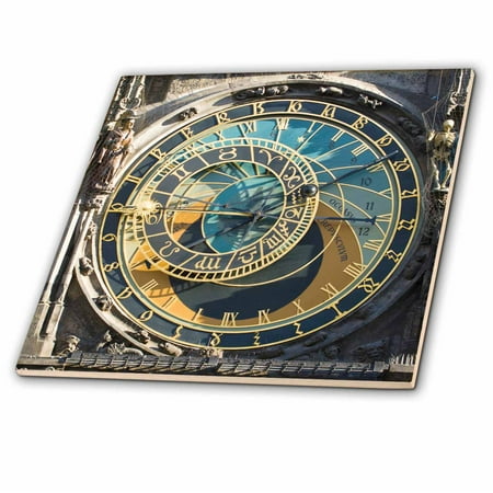 Astronomical Clock, Orloj, Prague, Czech Republic - EU06 THA0021 - Tom Haseltine 6 Inch Ceramic Tile ct-81259-2