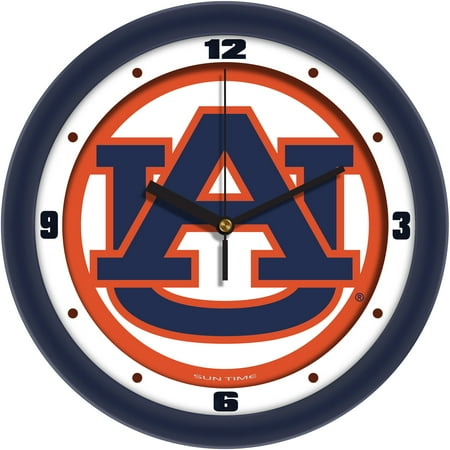 Auburn Tigers 11.5'' Suntime Premium Glass Face Traditional Logo Wall Clock