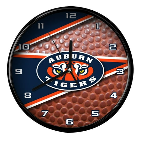 Auburn Tigers 12'' Football Clock