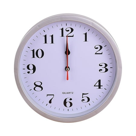 Aufmer Wall Clock 9 Inches Non-Ticking Wall Clocks Battery Operated Non Ticking Large Easy to Read with Stereoscopic Dial Ultra-Quiet Movement Quartz for Office Classroom School Home Bedroom Kitchen