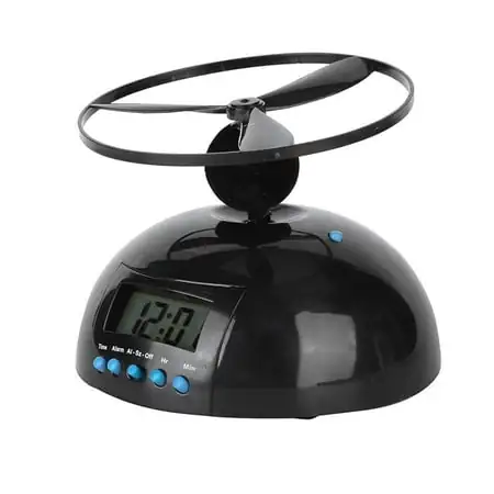 Avdolw Innovative Rotating Flying Alarm Clock with Helicopter Design - Wake Up Excitement for Heavy Sleepers and Kids, Multipurpose Vibrating Alarm Clock for Bedroom, Office, Home, and School