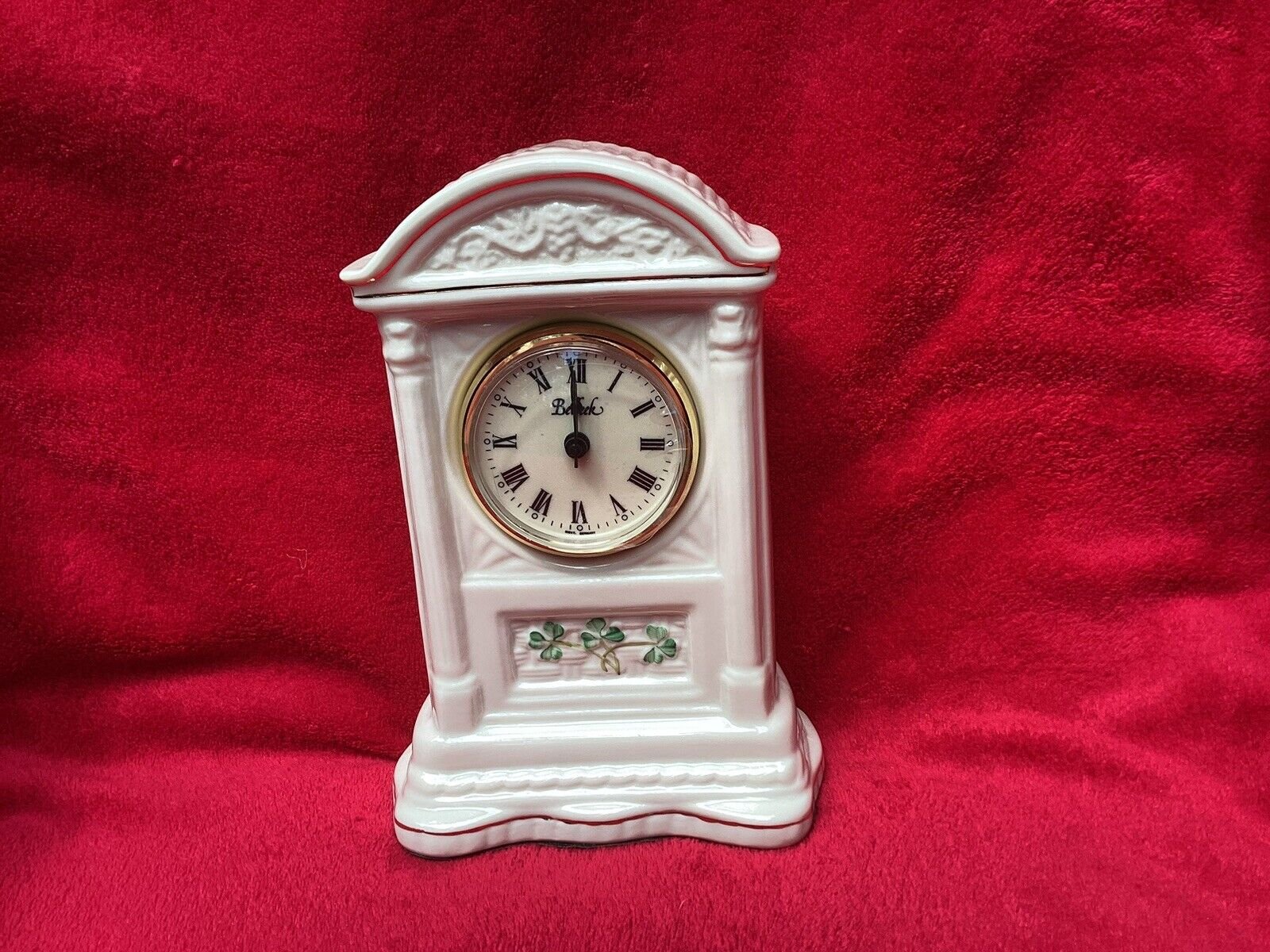 Belleek Glenveigh Clock Parian China Ireland Needs Battery