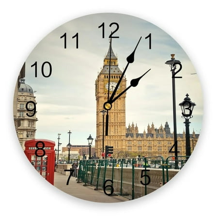 Big Ben Britain Wall Clocks Brief Design Silent Home Cafe Office Wall Decor Clocks for Kitchen Wall Art Large Wall Clocks 25cm