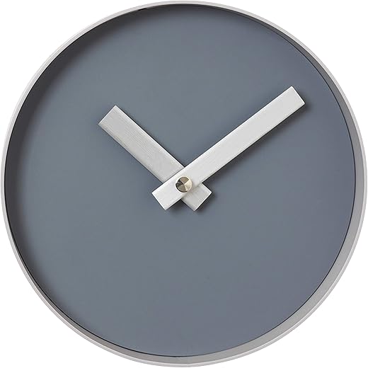 Blomus Rim Wall Clock 20cm/8in Steel Grey Face/Ashes of Roses Rim