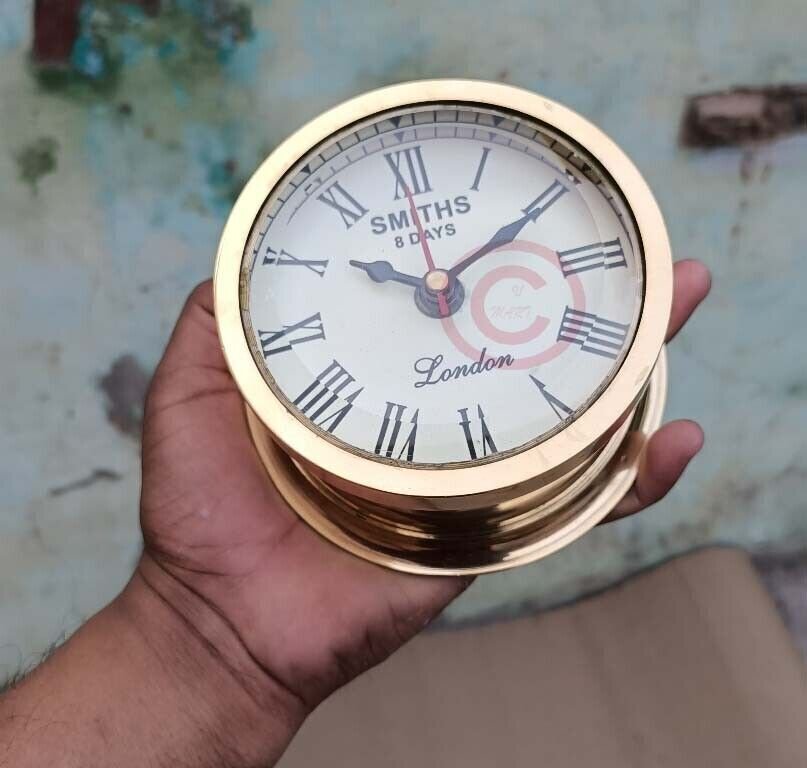 Brass Vintage Maritime Wall Clock Nautical Marine Royal Clock London Gift