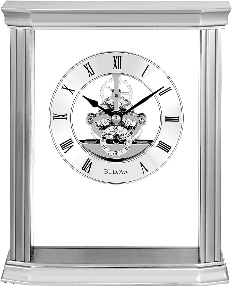 Bulova Clocks, Skeleton Tabletop, B1716, Cate, Accent Décor