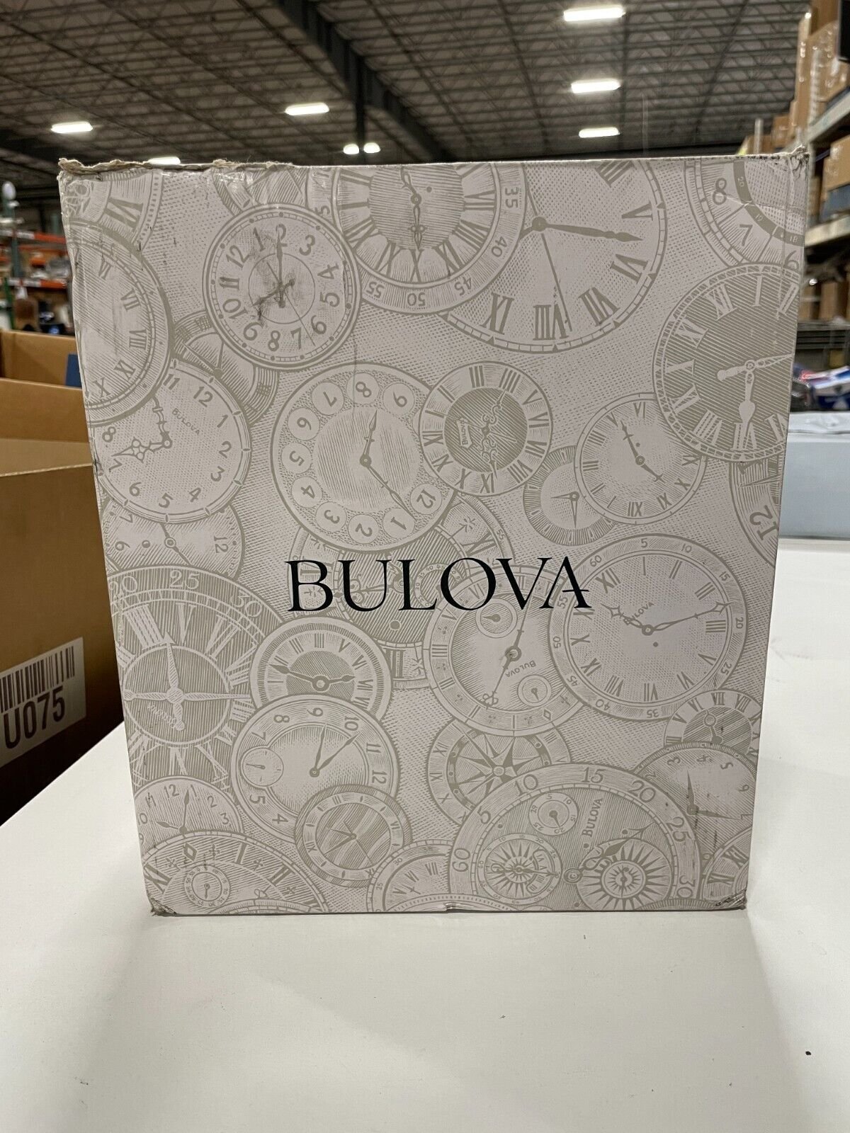 Bulova Vantage Skeleton Mantel Clock B2023 Black Glass & Chrome Case