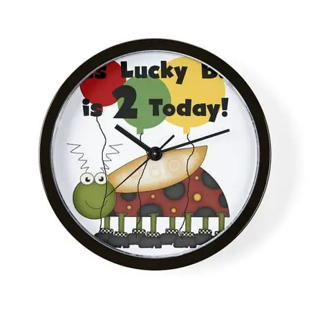 CafePress - Luckybu2day - Unique Decorative 10 Wall Clock