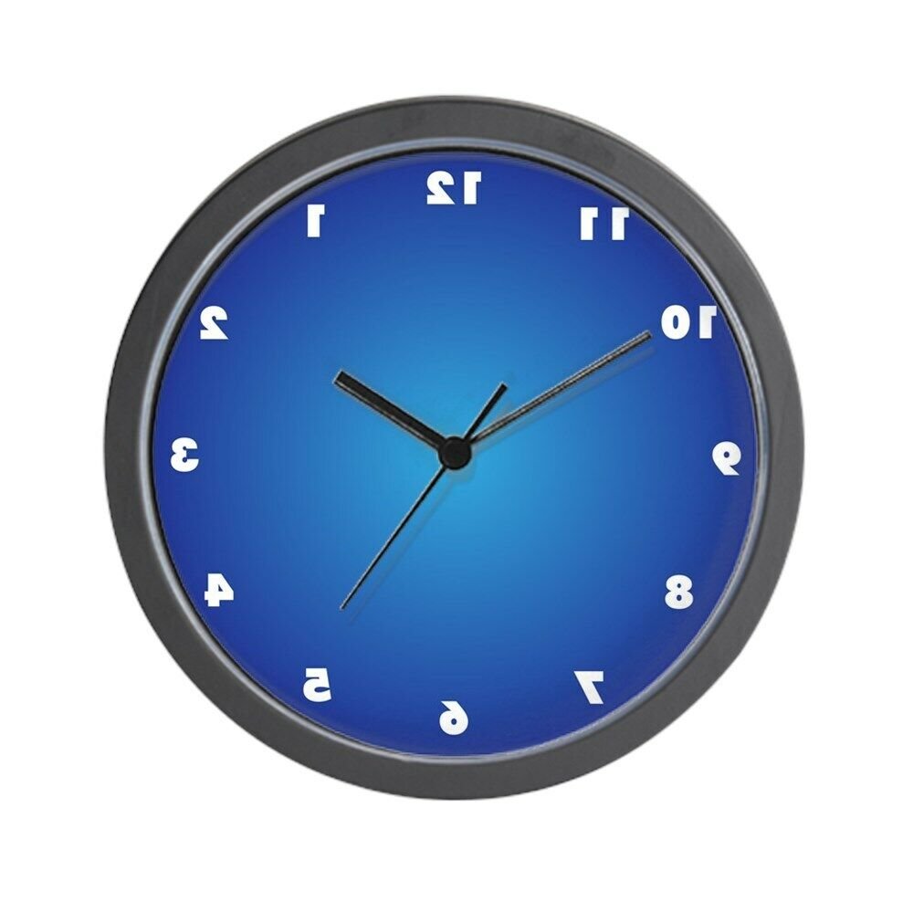 CafePress Backwards Unique Decorative 10" Wall Clock (119540227)
