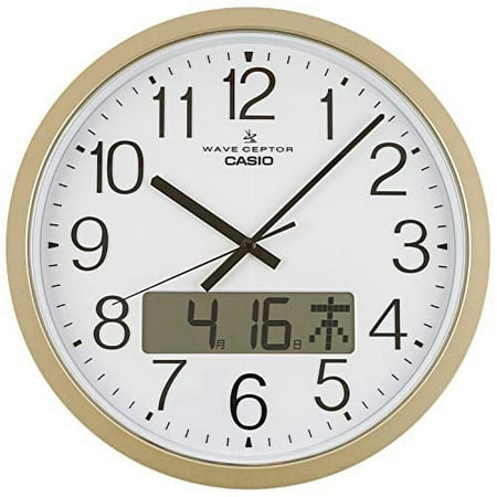 CASIO wall clock radio waves gold analog program Times function calendar express IC-4100J-9JF 38×38×5.8cm