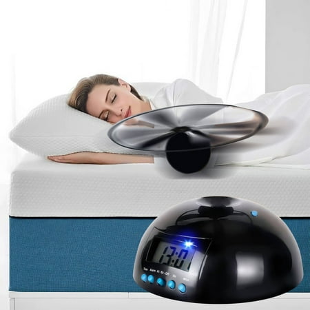 Ckraxd Innovative Flying Alarm Clock with Rotating Helicopter for Heavy Sleepers, Kids Gift, Multipurpose Bedroom Decor