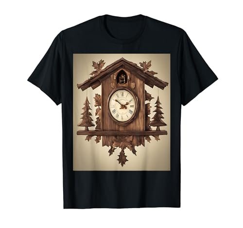 Classic Cuckoo Clock Vintage Timekeeping Graphic T-Shirt