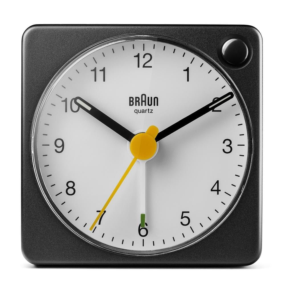 Classic Travel Analog Alarm Clock, Snooze and Light, Compact, Quiet Movement, Beep...