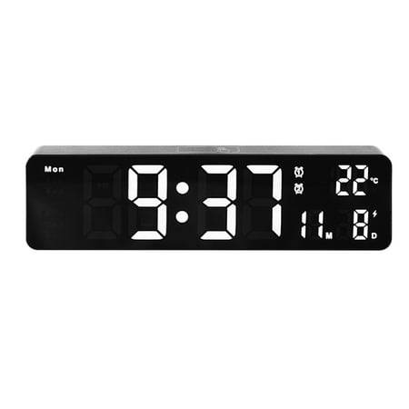 Clearance! FNGZ Clock A Clock Large LED Digital Wall Clock Temperature Date Day Display USB Remote Control