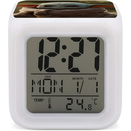 Colors Change Alarm Clock 7 Colors With Time,Temperature,Date,Alarm. Home Decoratio[3124]