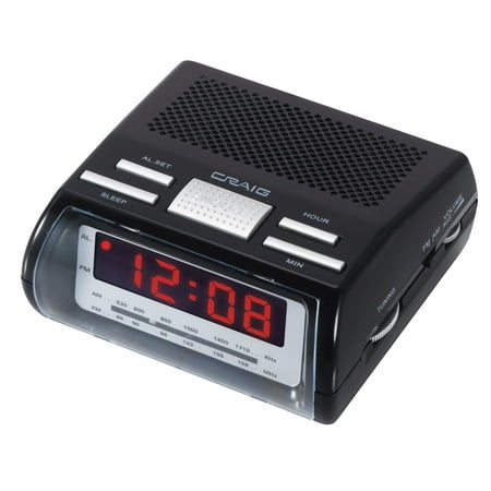 Craig Electronics CR45344 AM/FM Alarm Clock Radio - Black (Discontinued by Manufacturer)