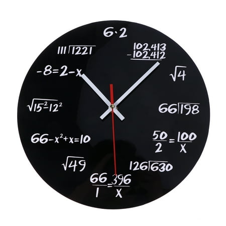 Creative Mathematics Blackboard Clock Wall Clock Teacher Gift for Classroom Home Office