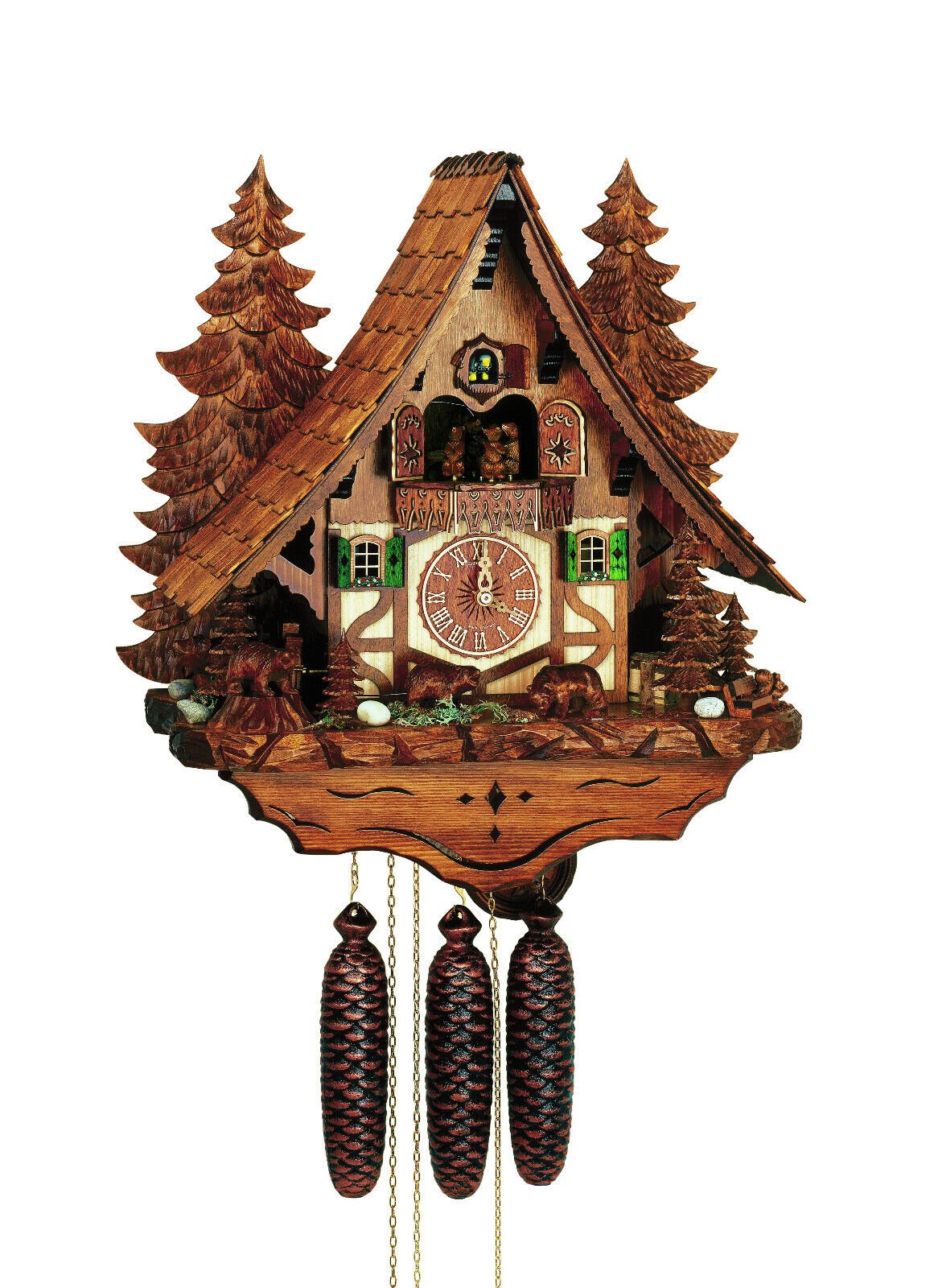 cuckoo clock black forest 8 day original germany bears