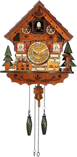 Cuckoo Clock Handcrafted Traditional Black Forest Wood Clock Wall Decor