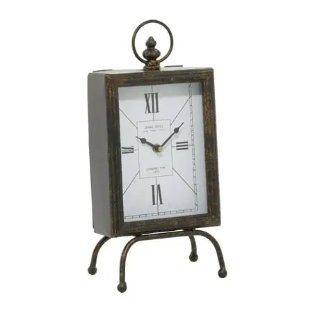 DecMode 14 Brass Metal Standing Stopwatch Clock