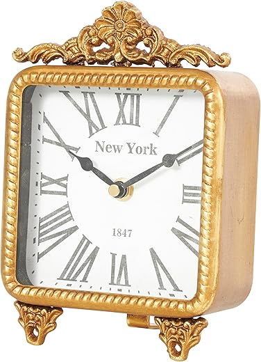 Deco 79 Metal Scroll Antique Style Clock, 6