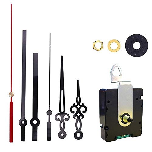 DEEWISH Radio Clock Mechanism DIY, 0.67 inch(17mm) Axis Length WWVB Radio Electric Controlled Clock, Repair Wall Clock Clockwork with 2 Set Clock Hands