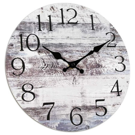 Designice Wall Clock, Rustic Country Kitchen Clock Decor,Retro Wall Clocks for Home Bathroom Bedrooms Living Room (10 Inch)