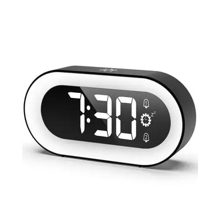 Digital Alarm Clocks for Bedrooms,Alarm Clock for Kids，Desktop Alarm Clock with Light，Musical Ringer,Spare Battery，Easy to Set Loud Bedside Clock for Adult Teen Kid Boy Girl.