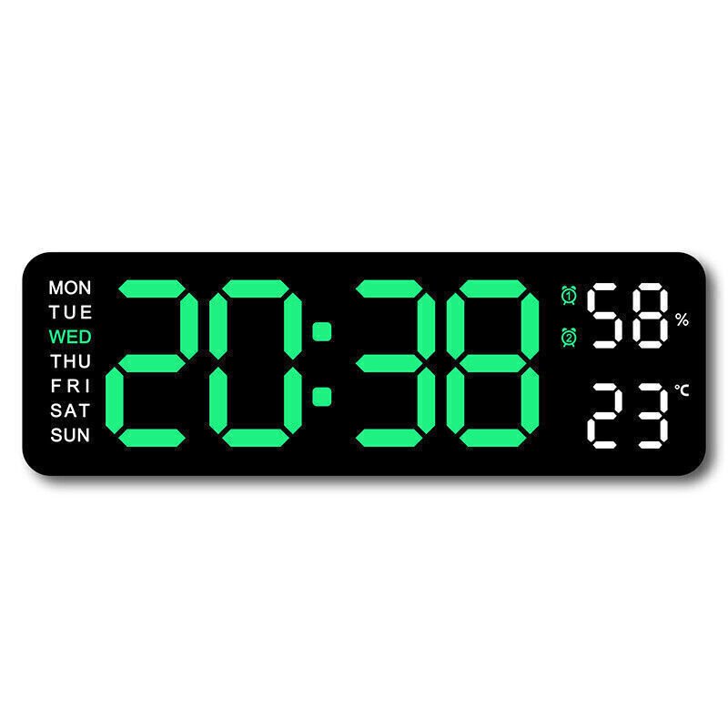 Digital Large Big Jumbo LED Wall Desk Clock Display with Calendar Temperature