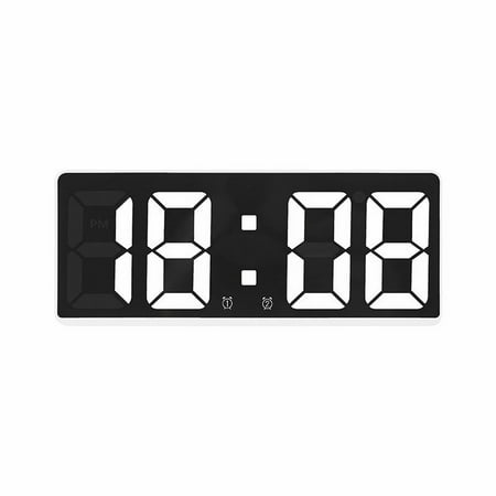 Eguiwyn Simple Desk Alarm Clock Bedside LED Digital Alarm Clock Electronic Backlight Alarm Clock For Home