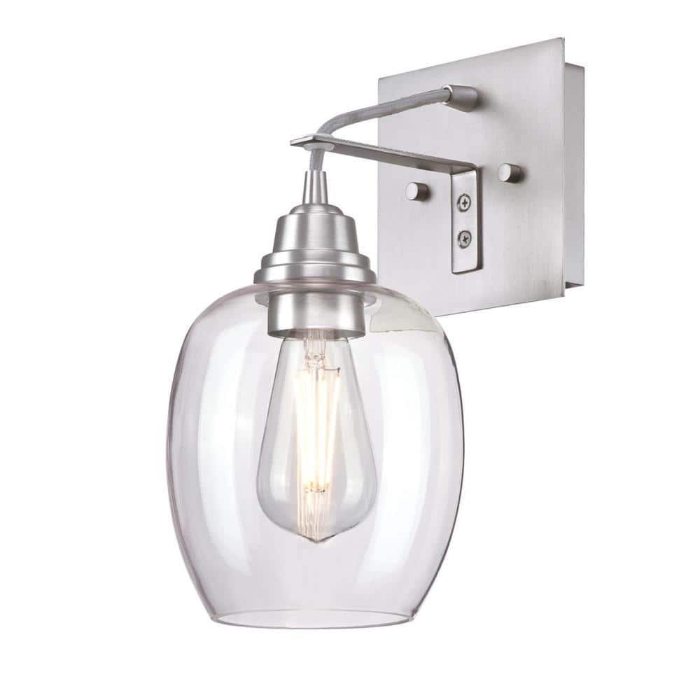 Eldon 1-Light Brushed Aluminum Wall Mount Sconce