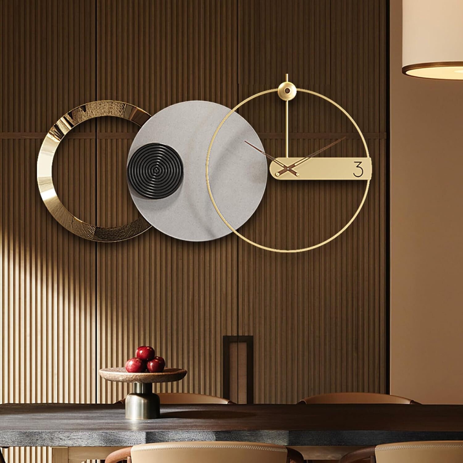 Extra Large Modern Wall Clock 33 Inch European Style Decorative Metal Wall Clock