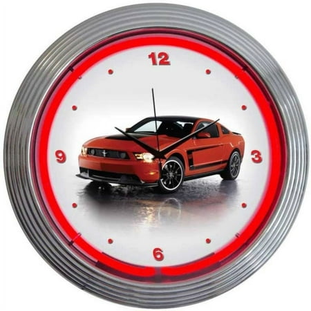 FORD MUSTANG BOSS 302 NEON CLOCK – 8FBOSS