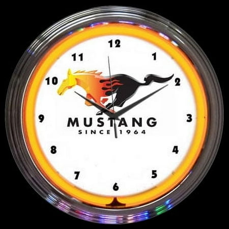 Ford Mustang Since 1964 Neon Clock